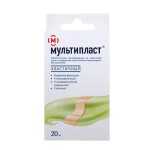 Лейкопластырь бактерицидный, Мультипласт 20 шт эластичный (универсальный набор 3 размера - 2 шт 3.8х3.8см + 10 шт 1.9х7.2см + 8 шт 2.5х7.2см) телесный