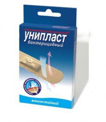 Лейкопластырь бактерицидный Унипласт веротекс влагостойкий р. 3.8смх3.8см 1 шт.